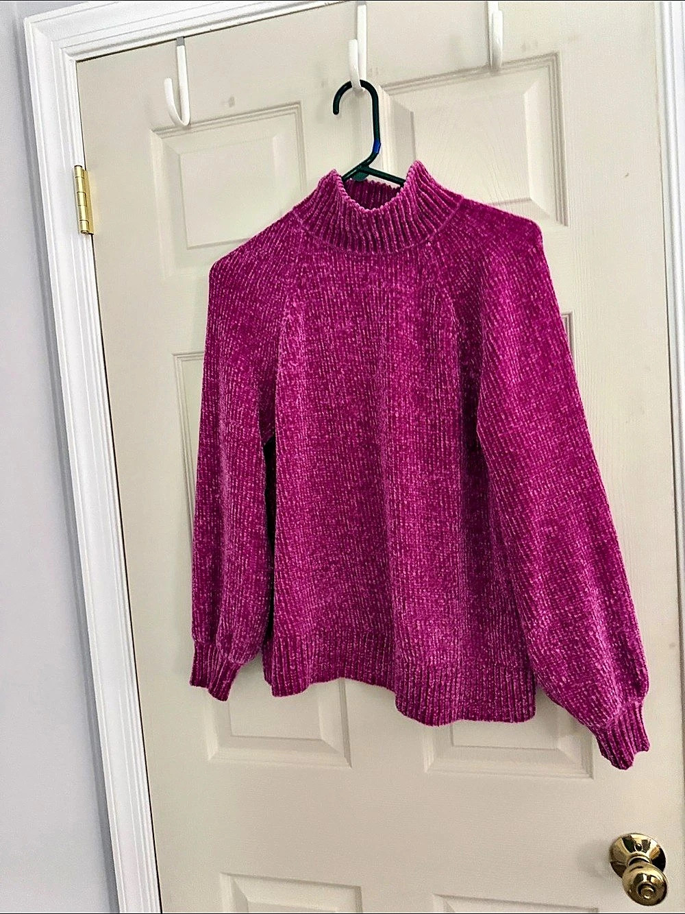 LOFT Ribbed Turtleneck Sweater in Pink Size Medium